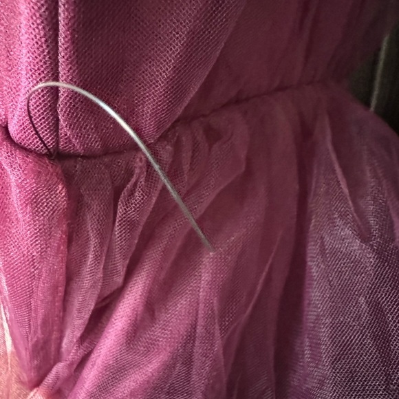 Lulus Unforgettable Poise Plum Purple Tulle Bustier Tiered Maxi Dress Size M - Picture 7 of 11